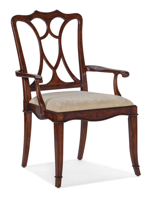 Charleston Upholstered Seat Arm Chair