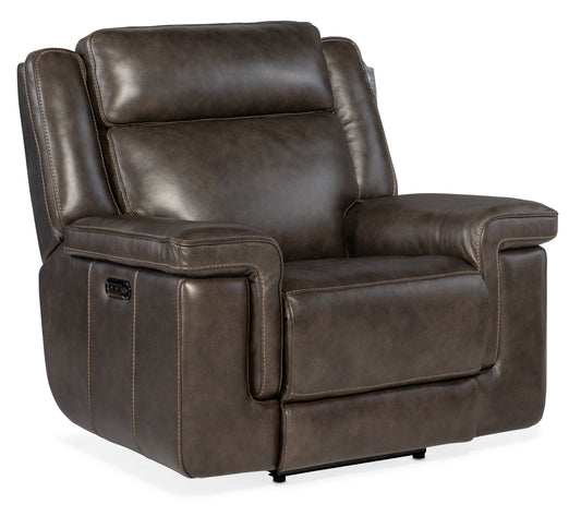 Montel Lay Flat Power Recliner with Power Headrest & Lumbar