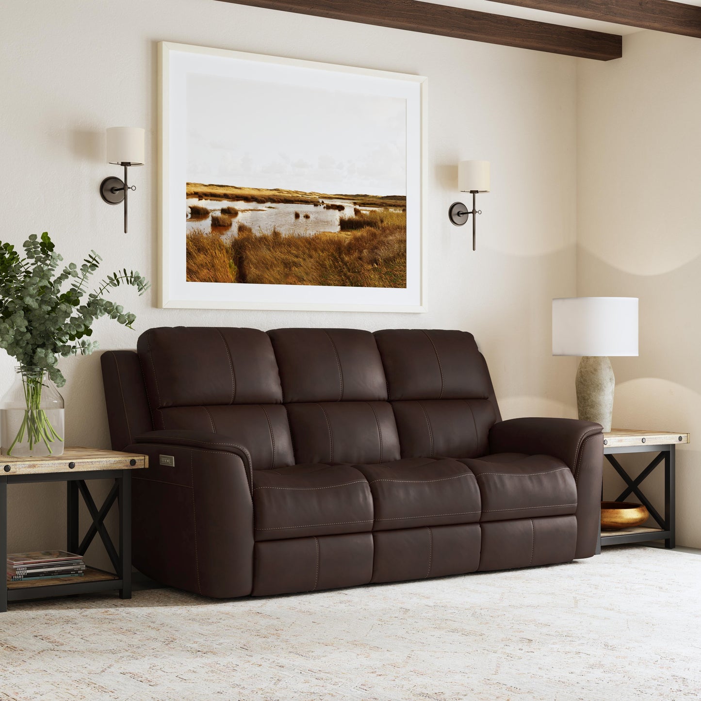 Henry Power Reclining Sofa with Power Headrests & Lumbar