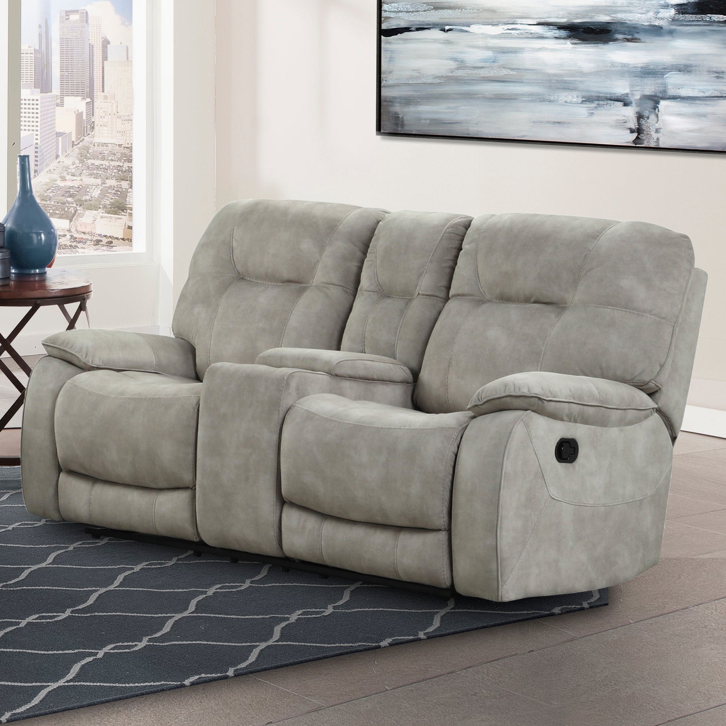 Parker Living Cooper - Shadow Natural Reclining Console Loveseat