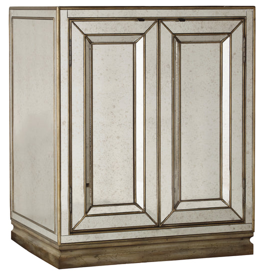 Sanctuary Two-Door Mirrored Nightstand - Visage