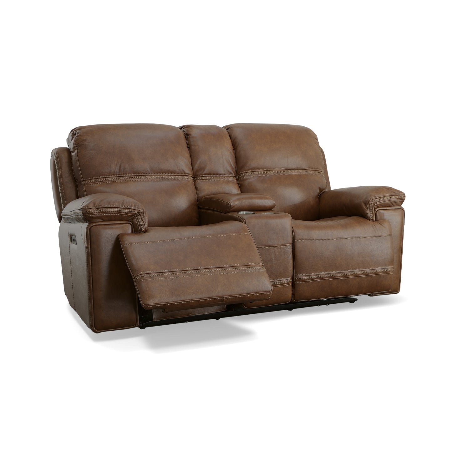 Fenwick Power Reclining Loveseat with Console & Power Headrests