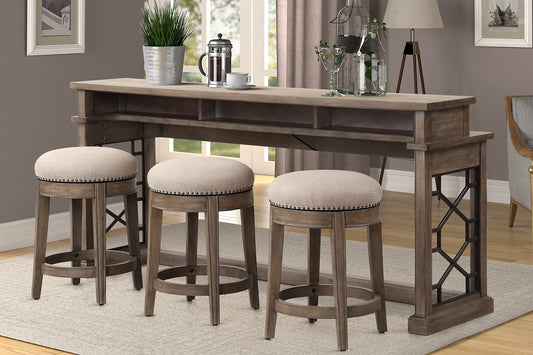 Parker House Sundance - Sandstone Everywhere Console with 3 Stools