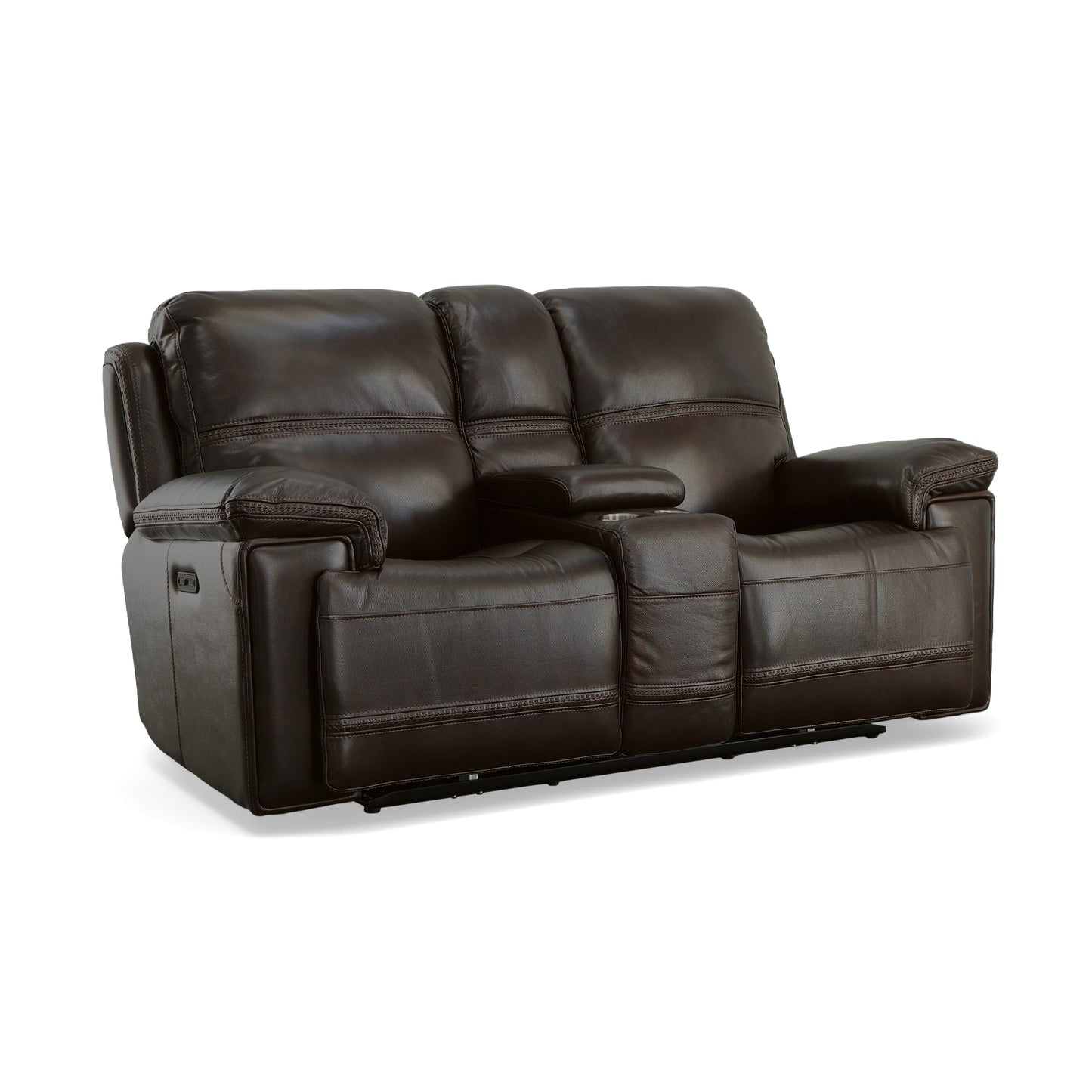 Fenwick Power Reclining Loveseat with Console & Power Headrests