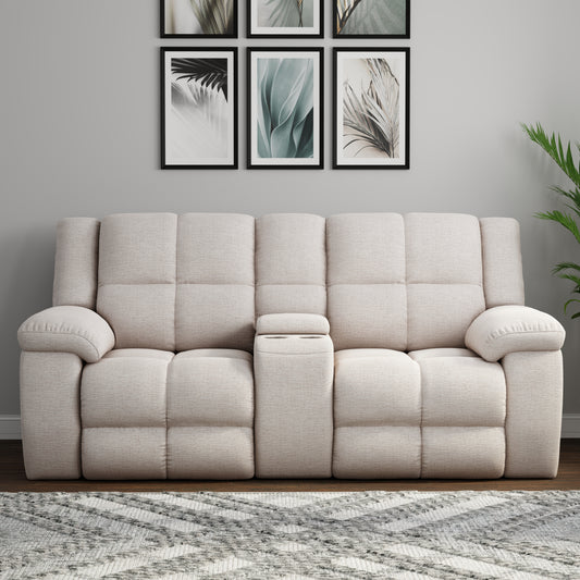 Parker Living Buster - Opal Taupe Manual Console Loveseat