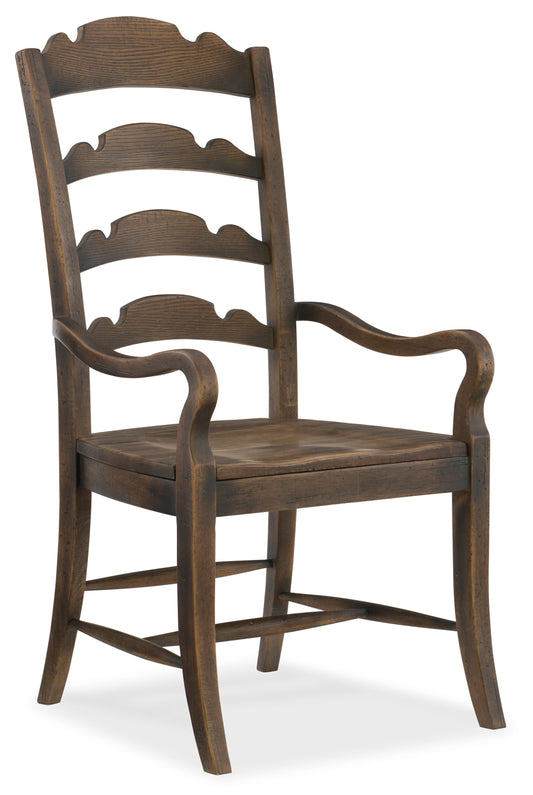 Hill Country Twin Sisters Ladderback Arm Chair