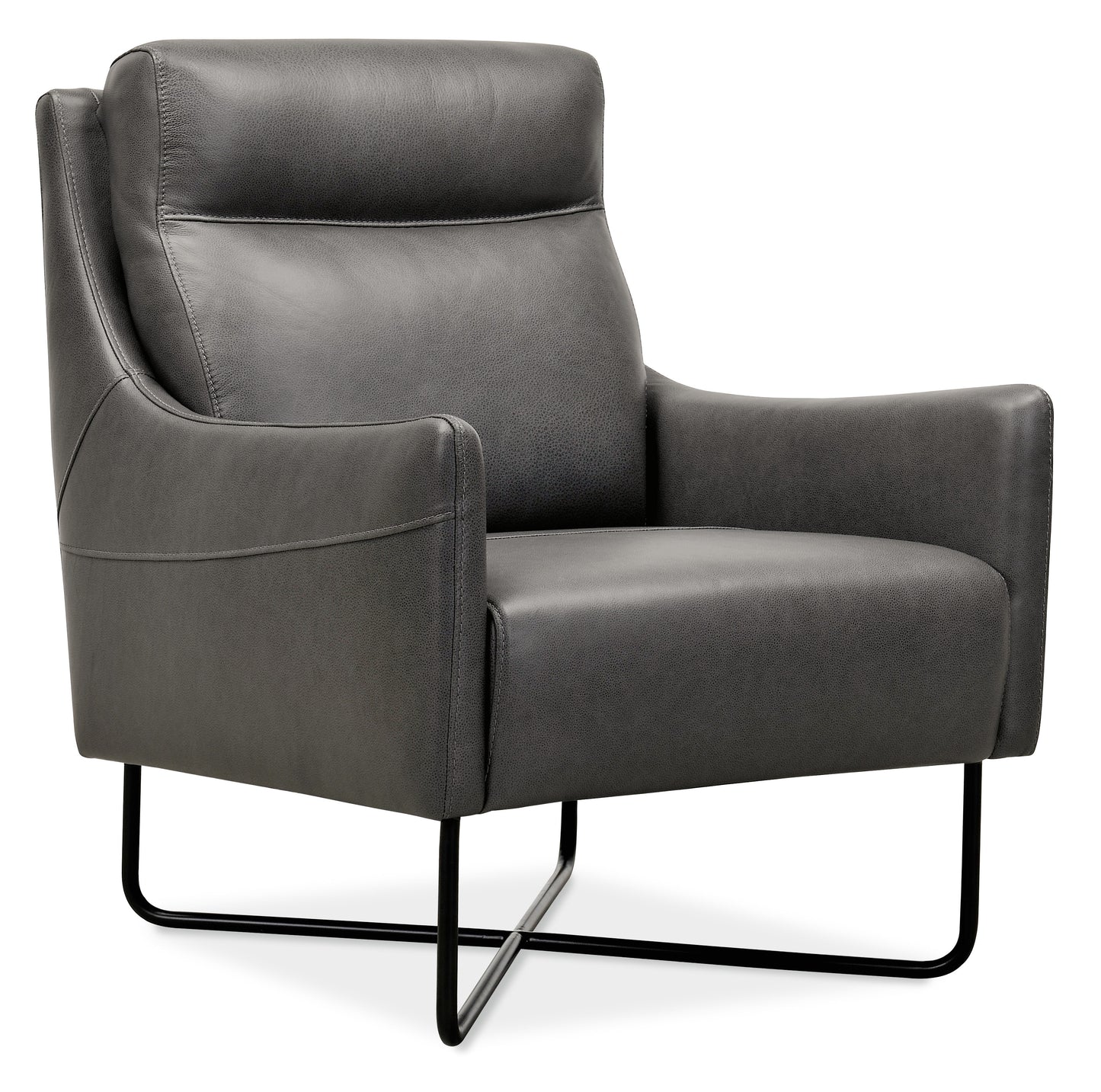 Efron Club Chair with Black Metal Base