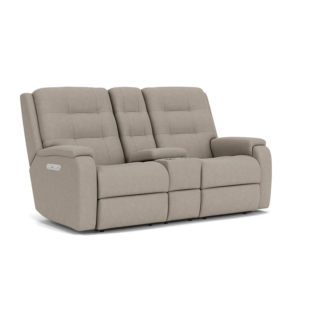 Arlo Power Reclining Loveseat with Console & Power Headrests & Lumbar