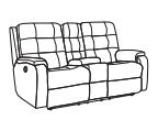 Arlo Power Reclining Loveseat with Console