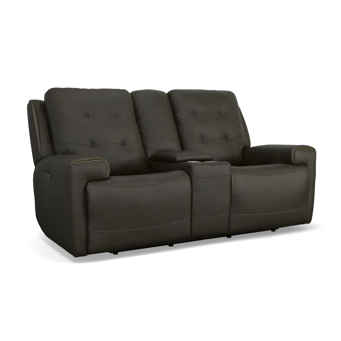 Iris Power Reclining Loveseat with Console & Power Headrests