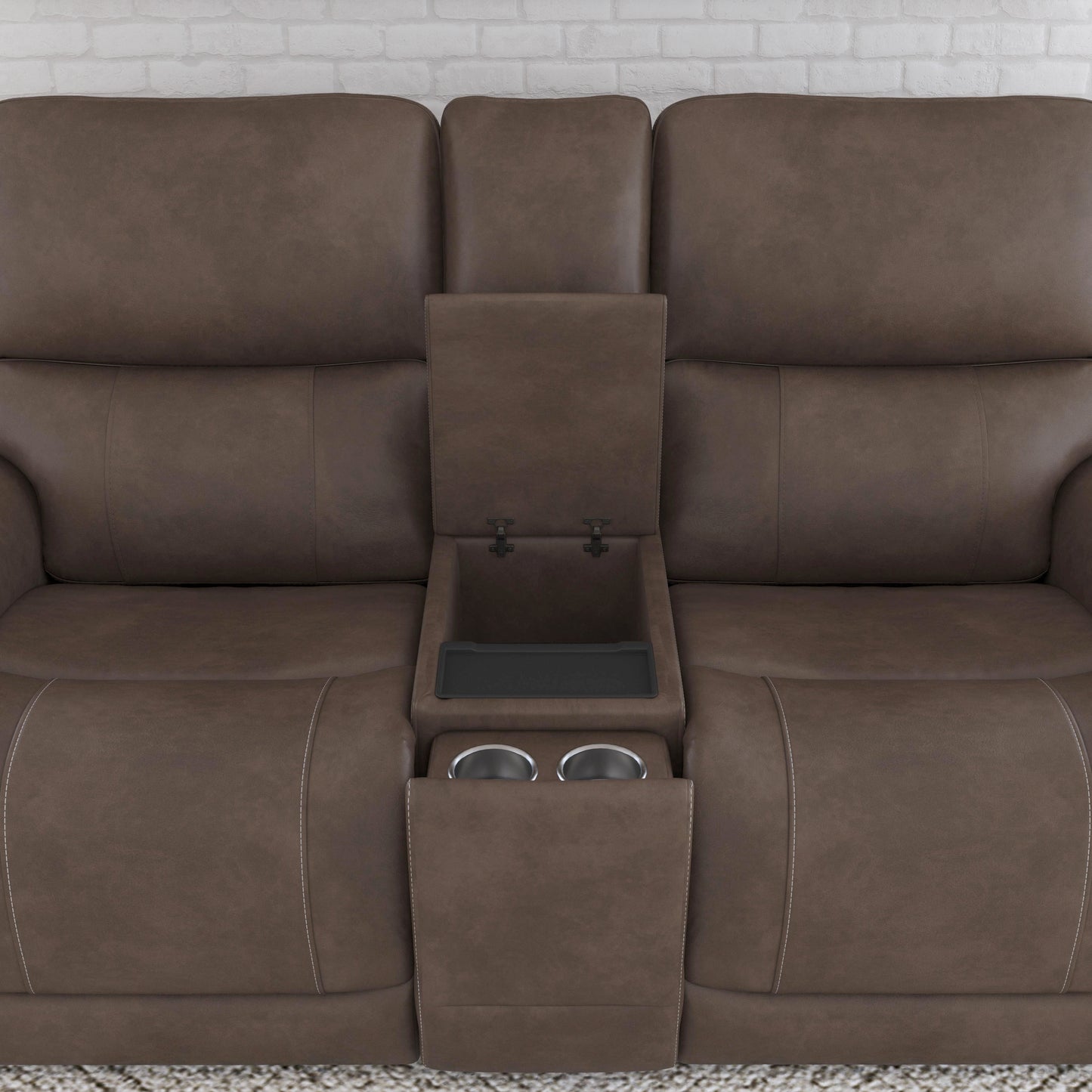 Carter Power Reclining Loveseat with Console & Power Headrests & Lumbar