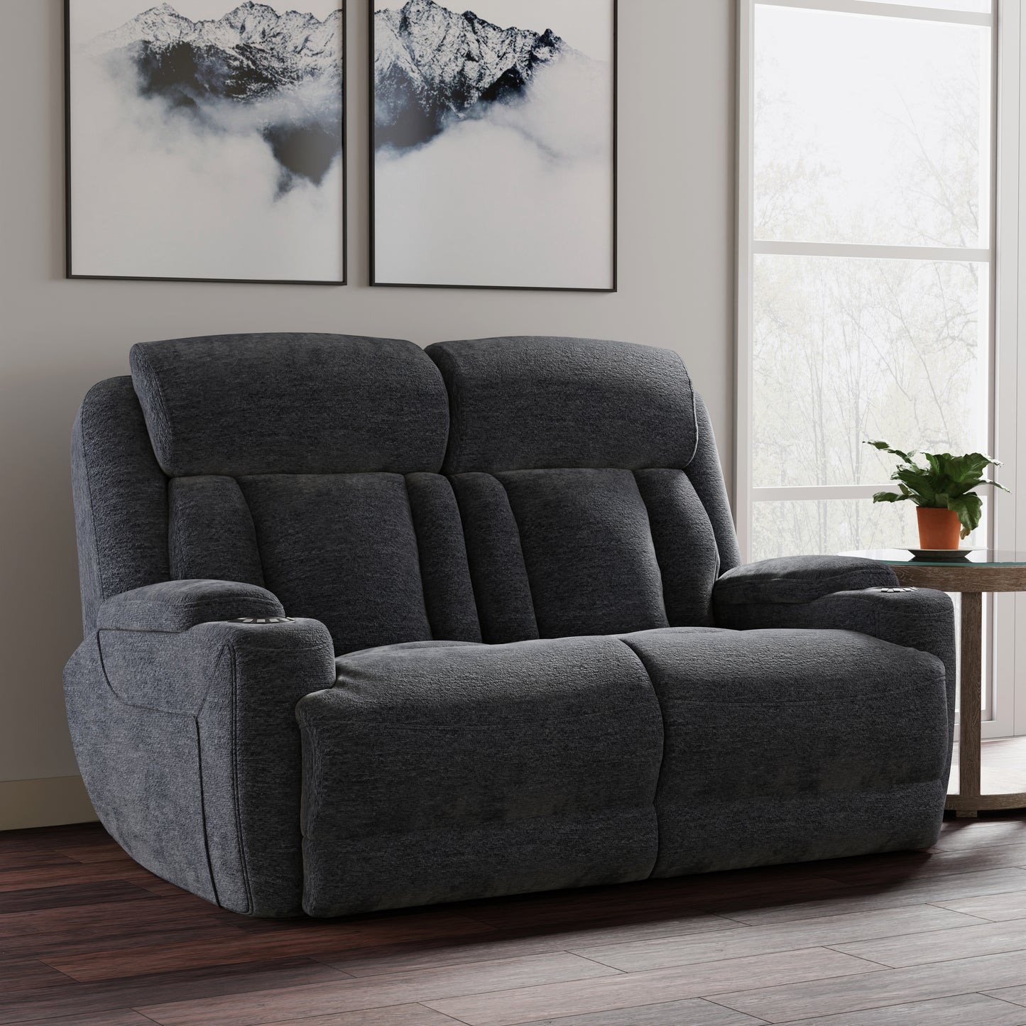 Parker Living Dalton - Lucky Charcoal Power Reclining Loveseat