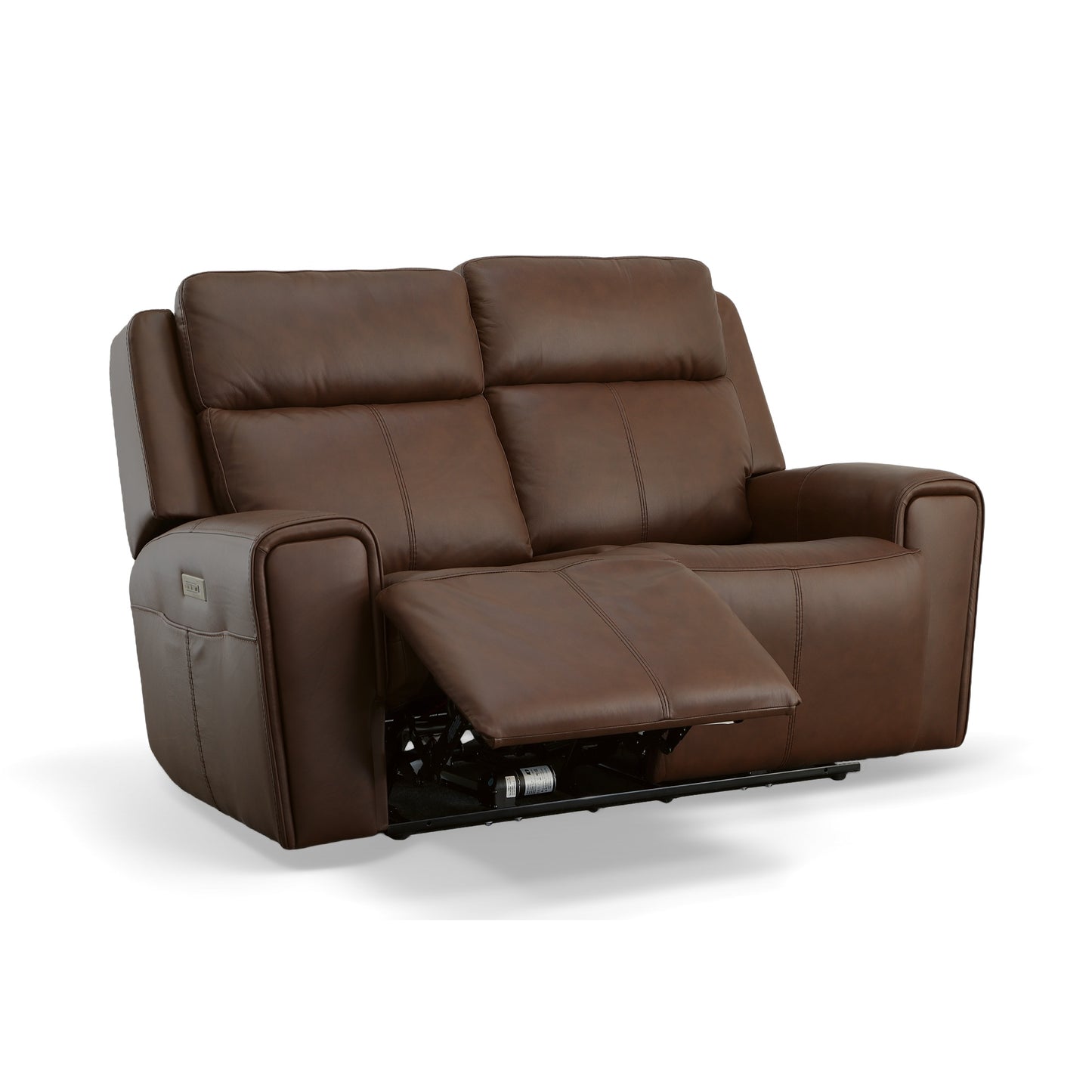 Barnett Power Reclining Loveseat with Power Headrests & Lumbar