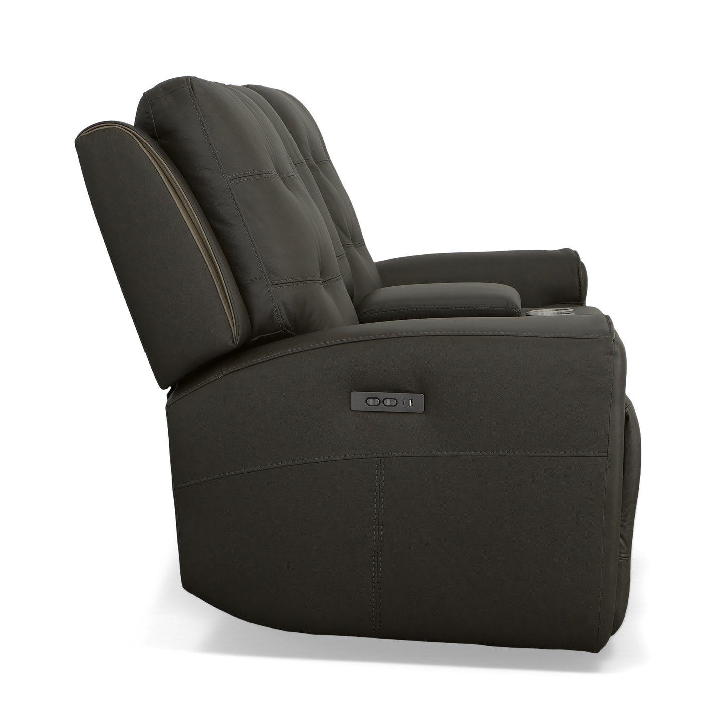 Iris Power Reclining Loveseat with Console & Power Headrests