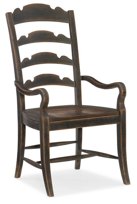 Hill Country Twin Sisters Ladderback Arm Chair