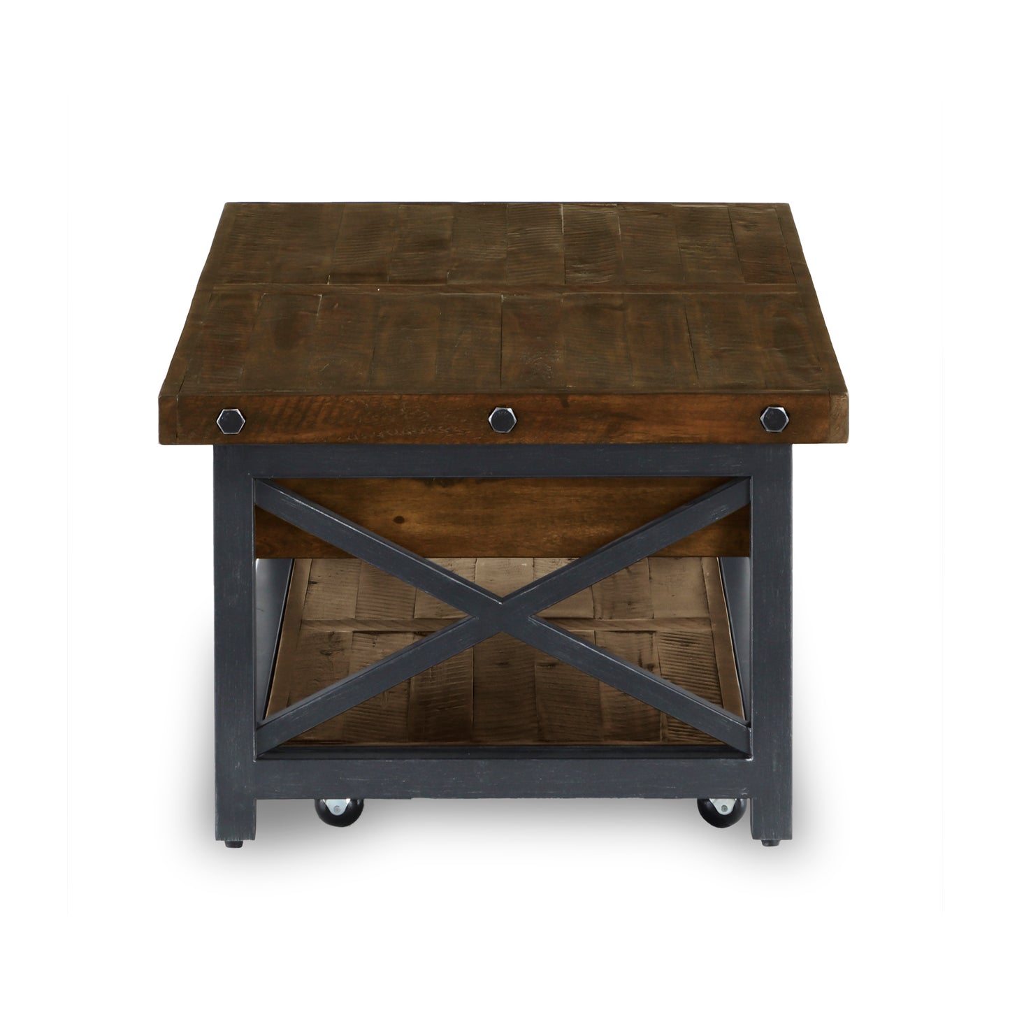 Carpenter Rectangular Lift-Top Coffee Table with Casters