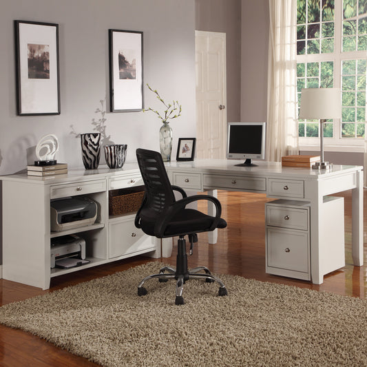 Parker House Boca L Shape Desk with Credenza and Lateral File