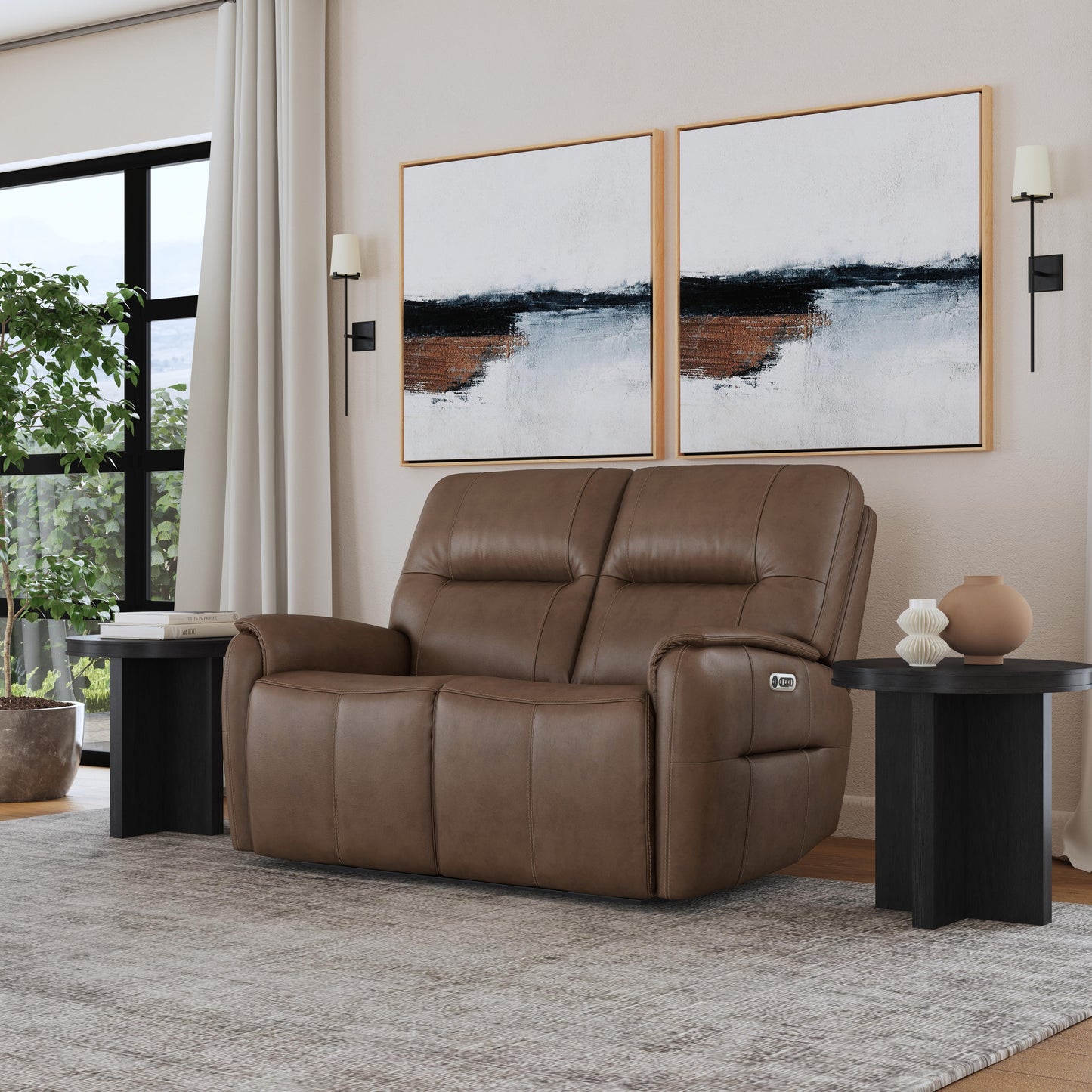 Wilson Power Reclining Loveseat with Power Headrests