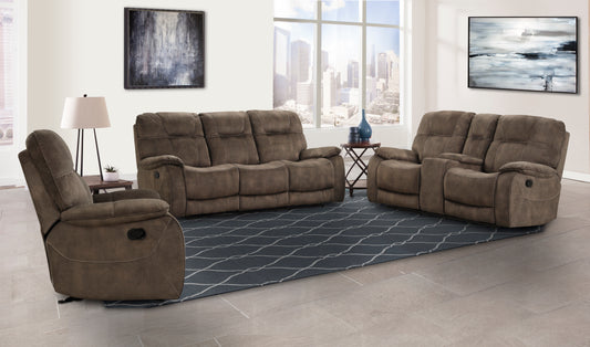 Parker Living Cooper - Shadow Brown Manual Reclining Sofa Loveseat and Recliner