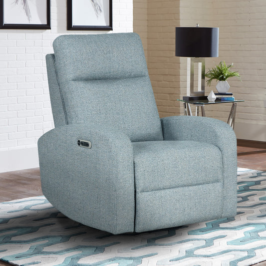 Parker Living Thriller - Natural Beauty Blue Power Swivel Glider Recliner Two Pack