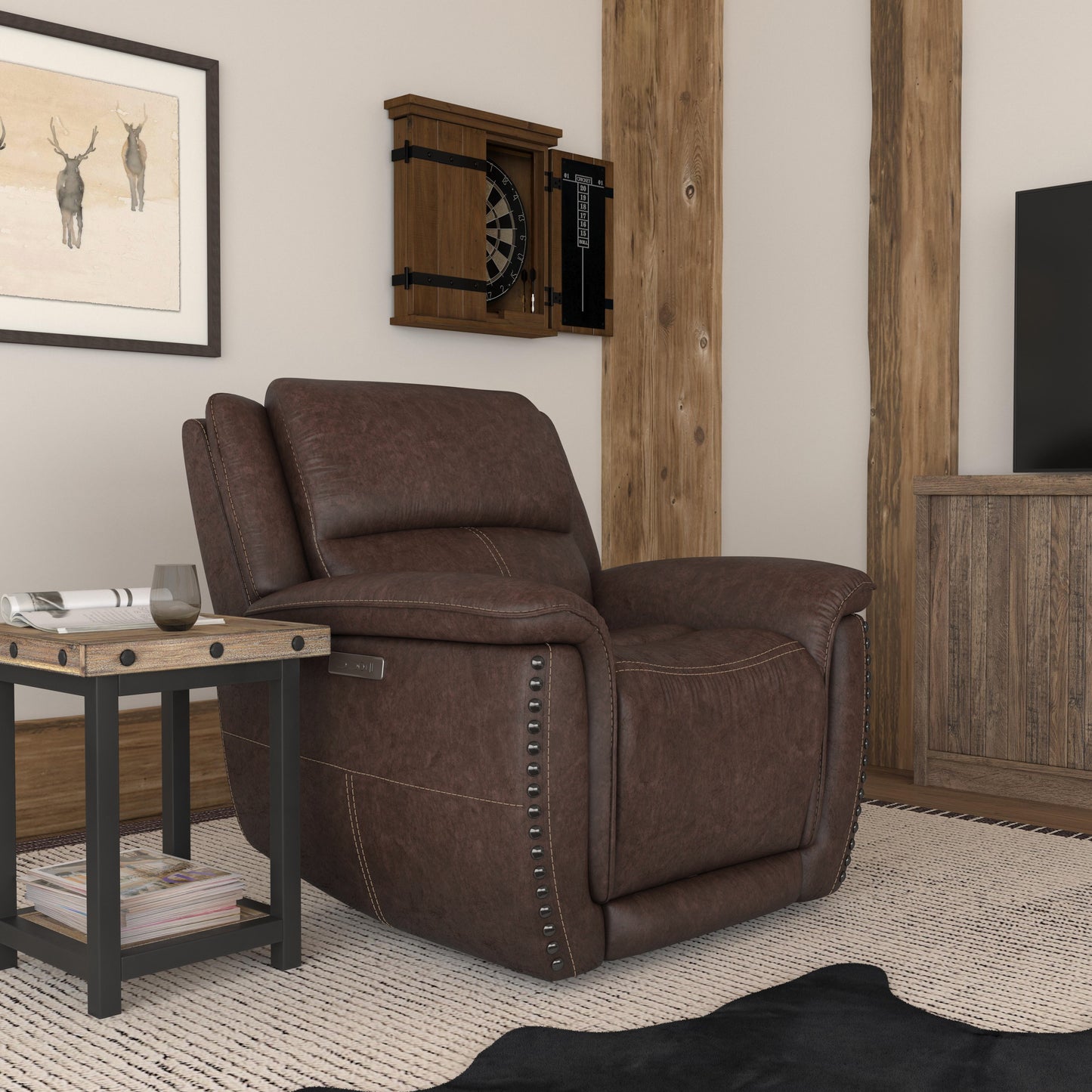 Beau Power Recliner with Power Headrest