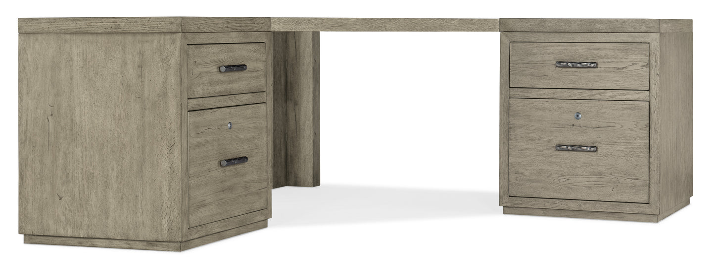 Linville Falls Corner Desk with Two Files