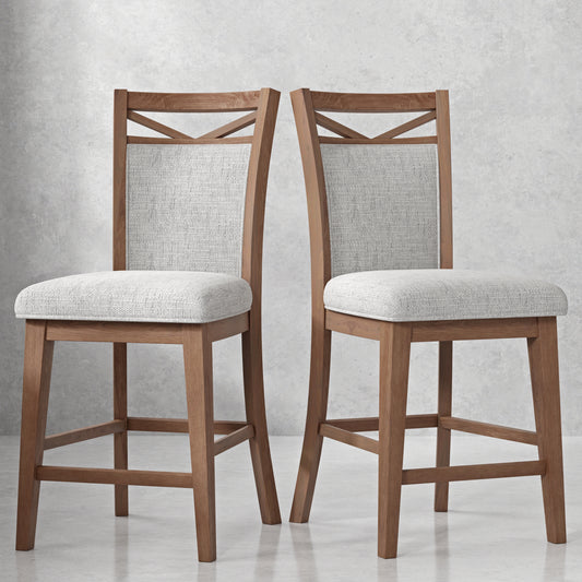 Parker House Americana Modern Dining Upholstered Counter Chair Two Pack