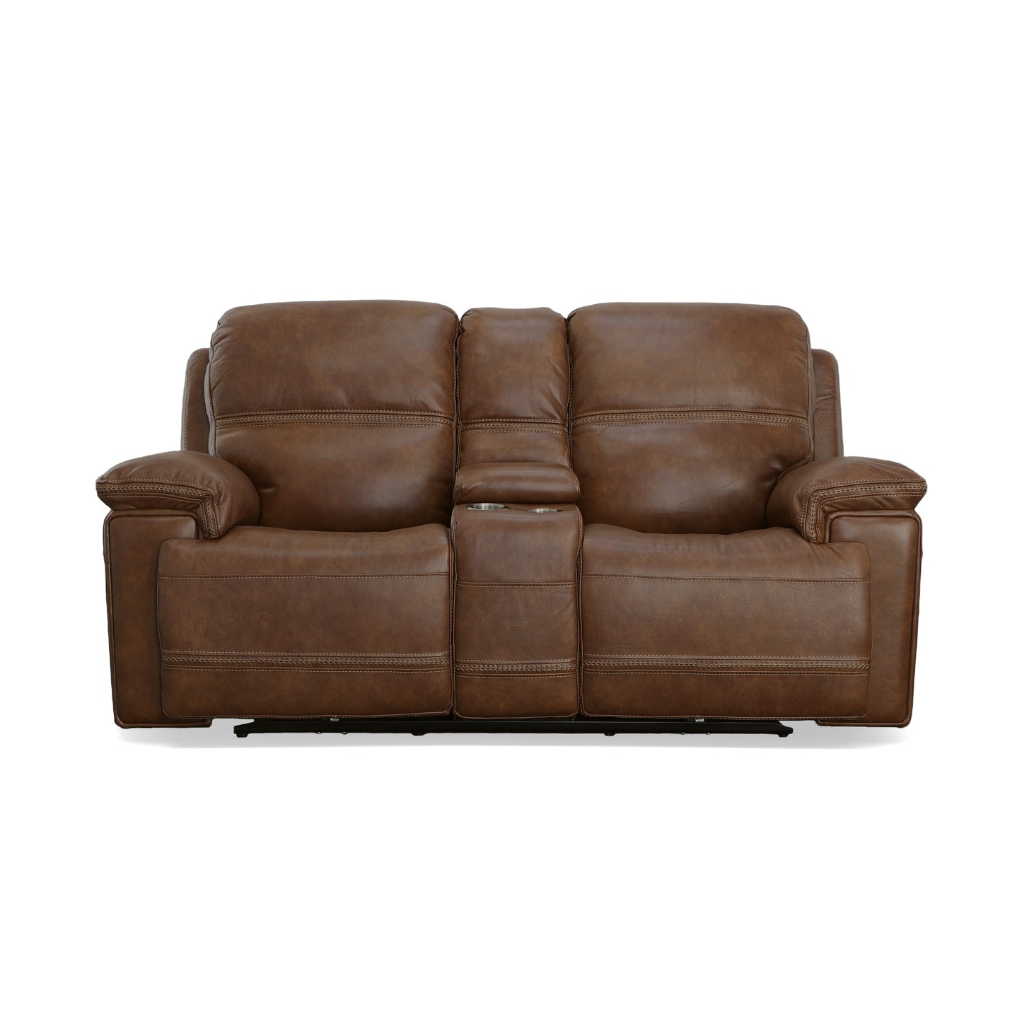 Fenwick Power Reclining Loveseat with Console & Power Headrests