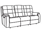 Arlo Power Reclining Sofa with Power Headrests