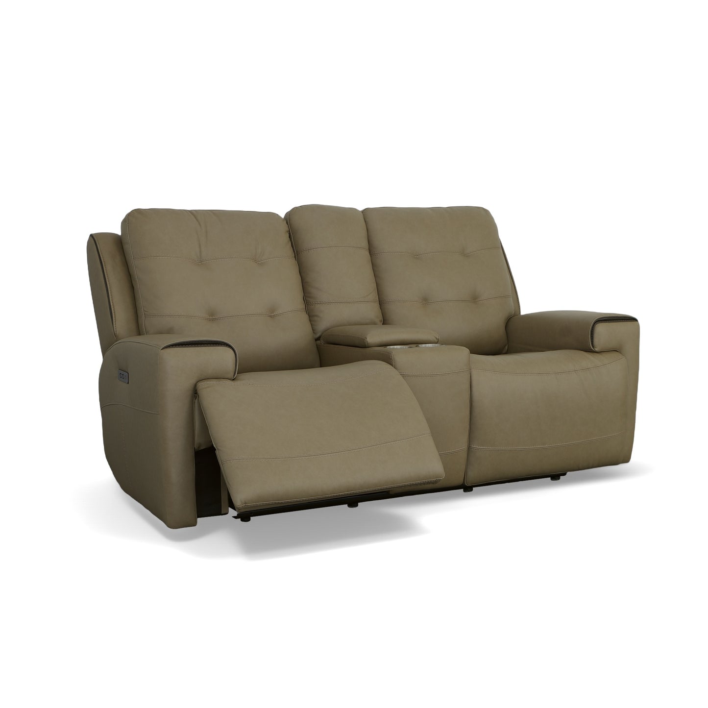 Iris Power Reclining Loveseat with Console & Power Headrests