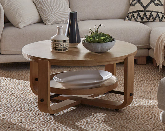 Parker House Escape Cocktail Table Round with Shelf