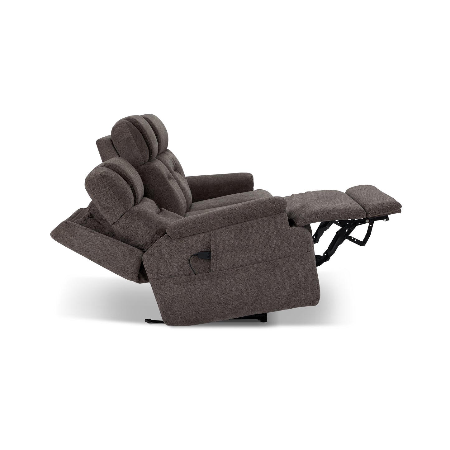 Zofa Power Reclining Sofa with Cnsl & Power Headrests/Lumbar/Heat/Mass