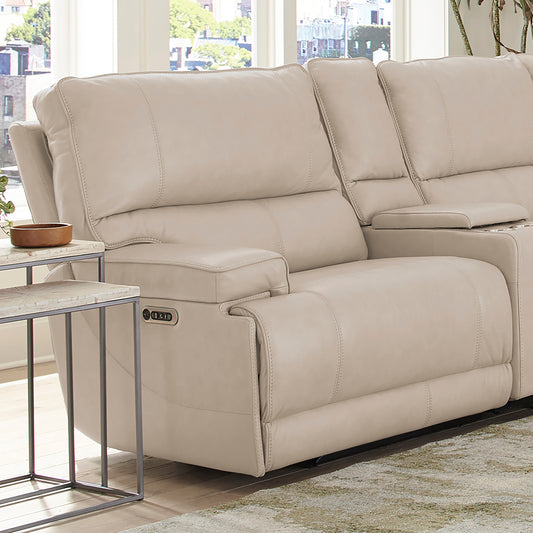 Parker Living Whitman - Verona Linen - Powered By Freemotion Power Cordless Left Arm Facing Recliner