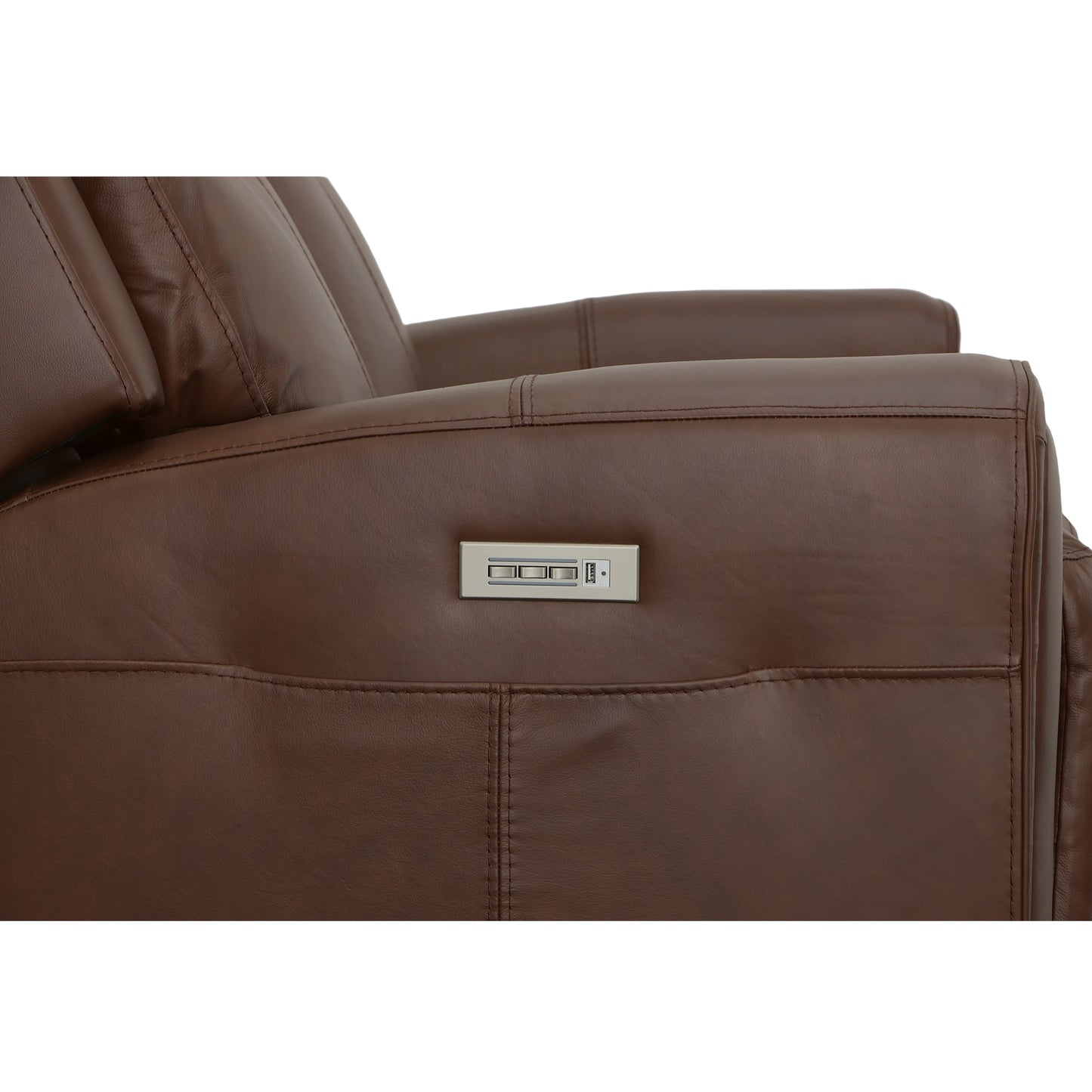 Barnett Power Reclining Loveseat with Power Headrests & Lumbar