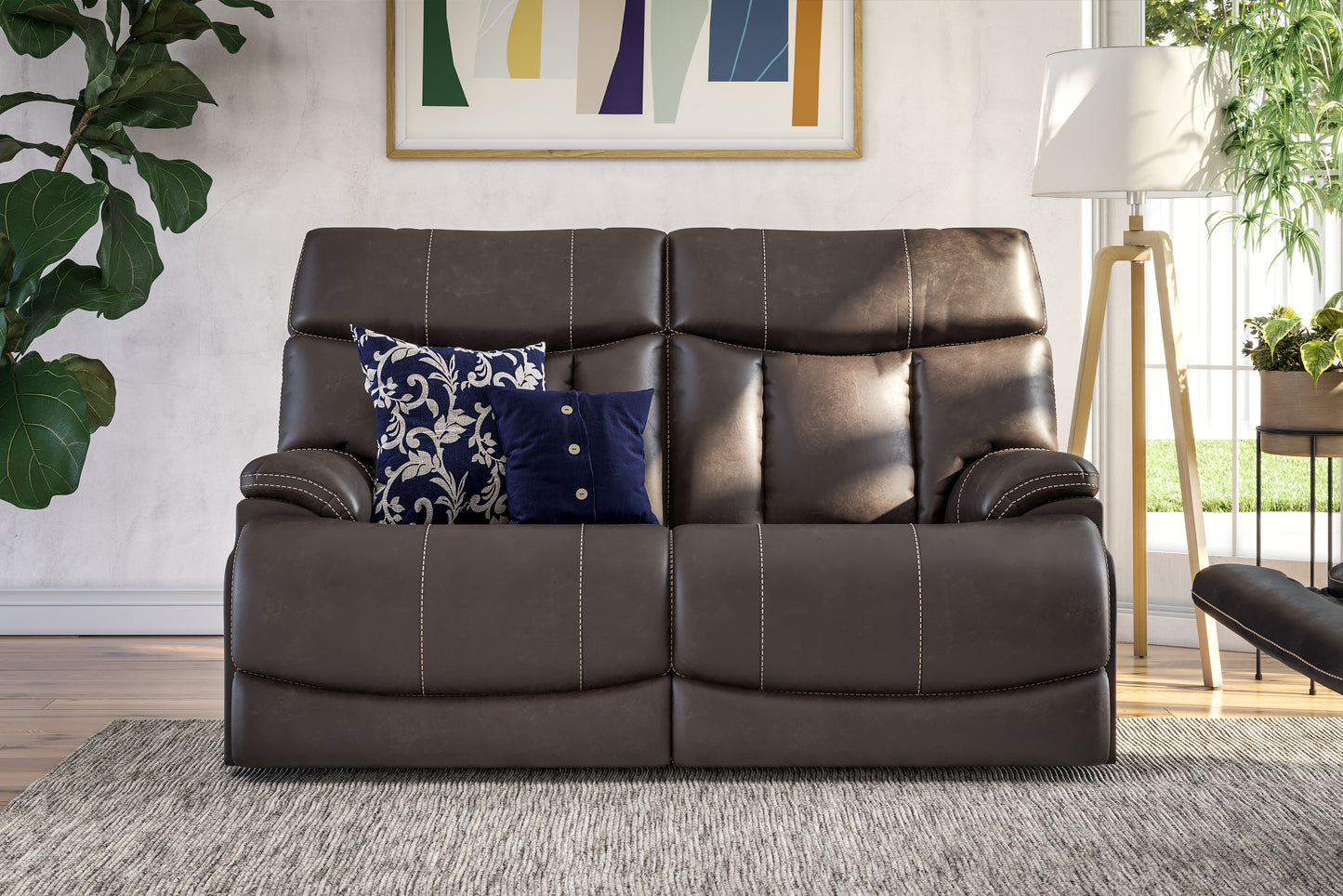 Clive Power Reclining Loveseat with Power Headrests & Lumbar