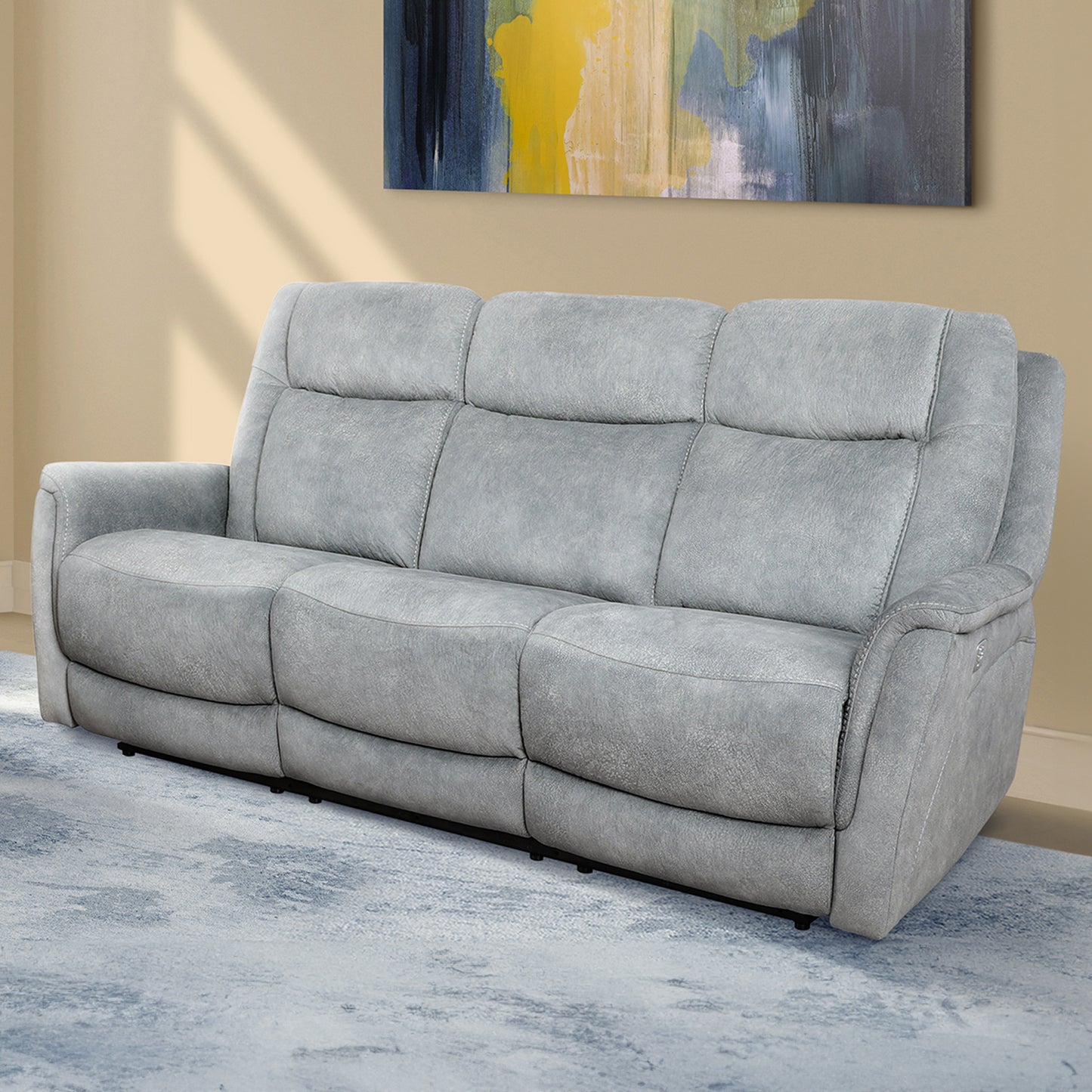 Parker Living Linus - Hudson Grey Zero Gravity Power Reclining Sofa