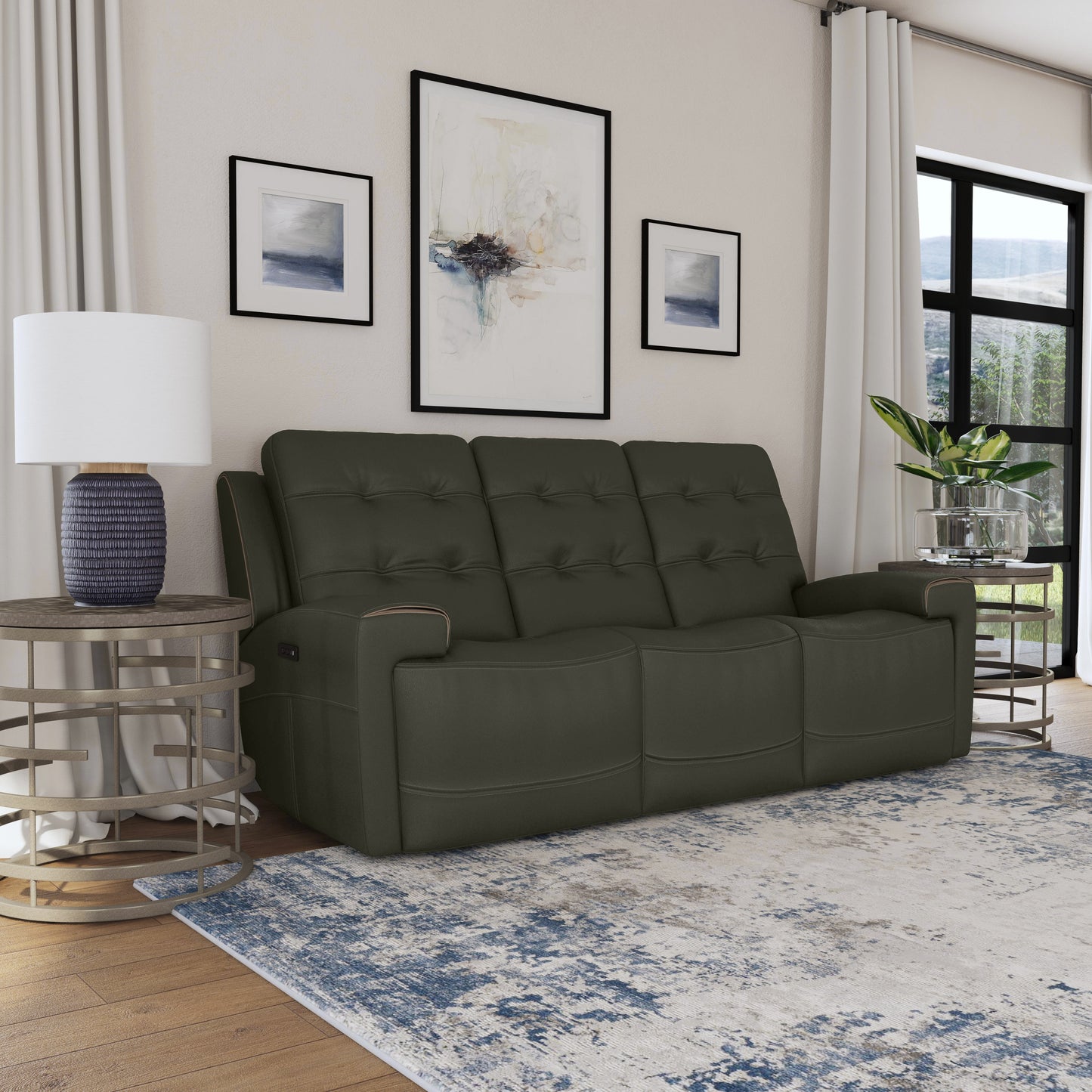 Iris Power Reclining Sofa with Power Headrests