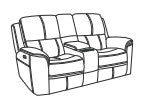 Henry Power Reclining Loveseat with Console & Power Headrests & Lumbar