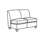 Dana Armless Loveseat