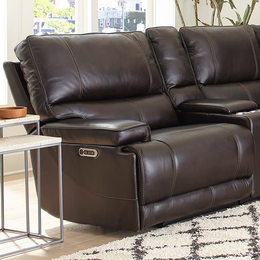 Parker Living Whitman - Verona Coffee - Powered By Freemotion Power Cordless Left Arm Facing Recliner