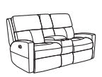 Catalina Reclining Loveseat with Console