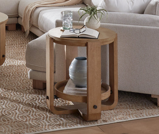 Parker House Escape Round End Table with Shelf