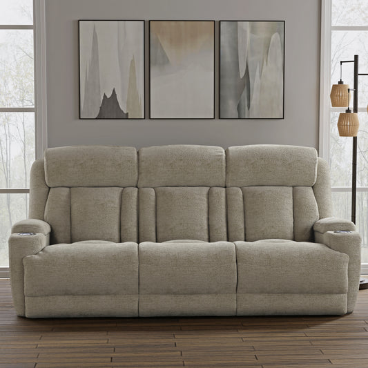 Parker Living Dalton - Lucky Fawn Power Reclining Sofa with Drop Down Console