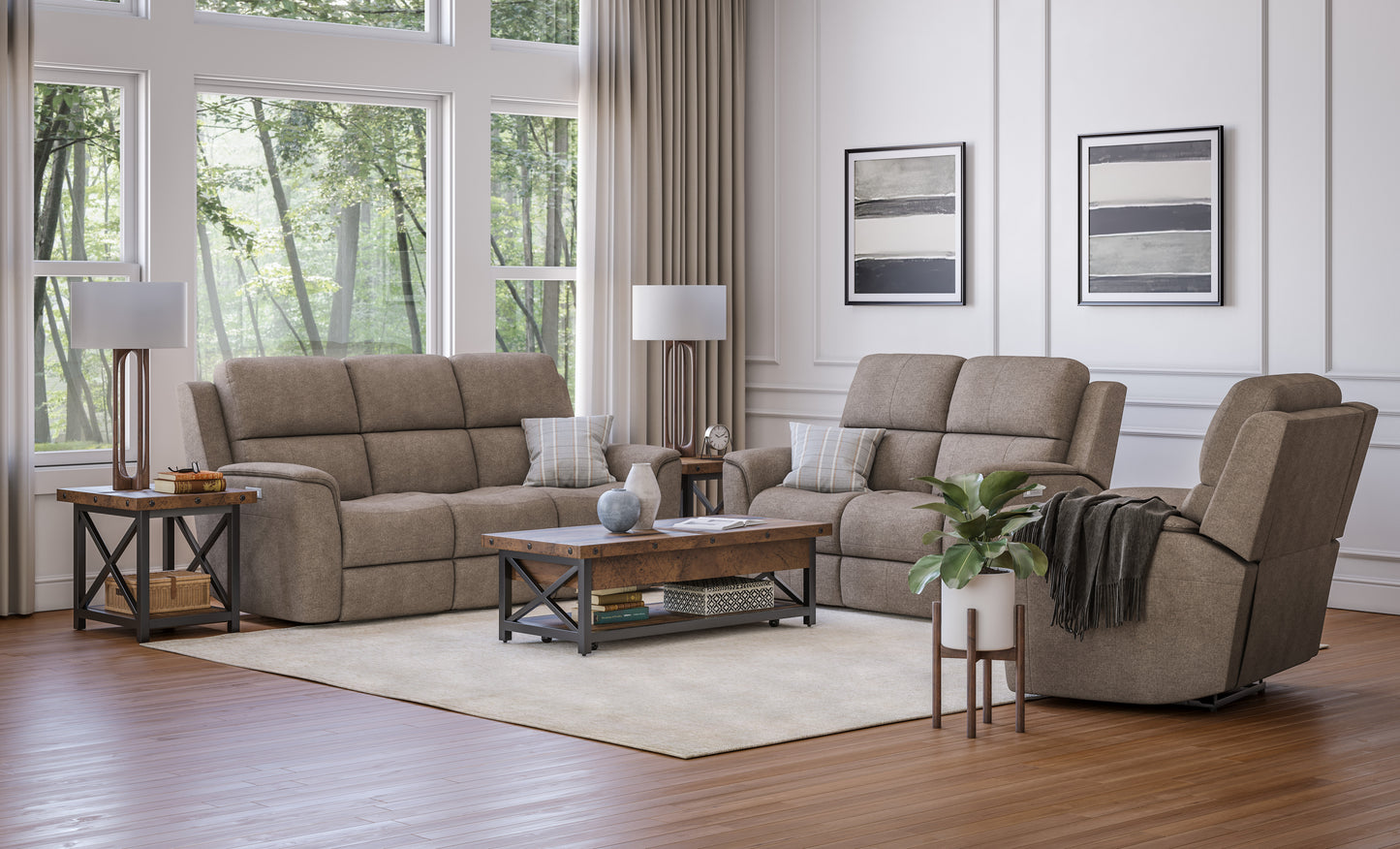 Henry Power Reclining Sofa with Power Headrests & Lumbar