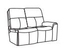 Jarvis RAF Power Reclining Loveseat with Power Headrest