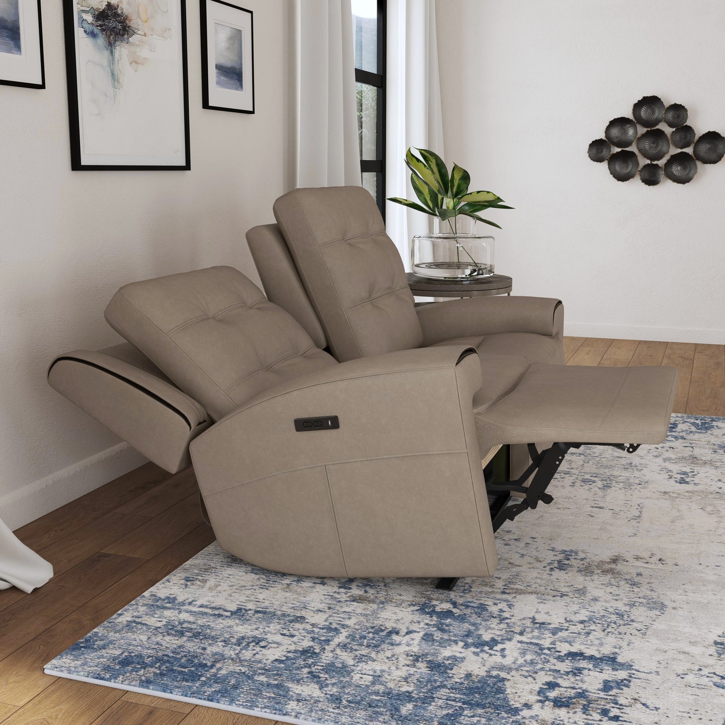 Iris Power Reclining Loveseat with Power Headrests