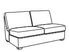 Collins Armless Loveseat