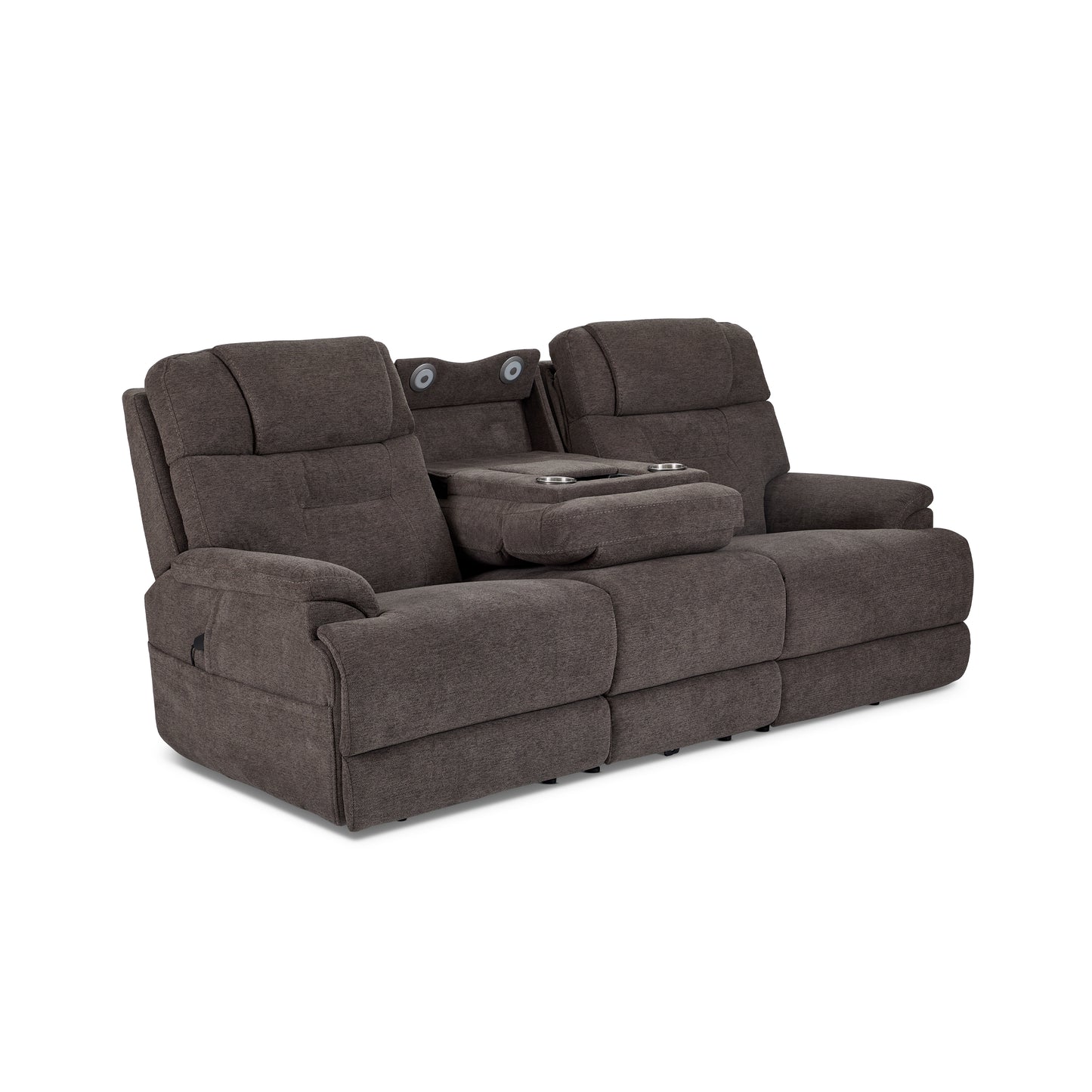 Zofa Power Reclining Sofa with Cnsl & Power Headrests/Lumbar/Heat/Mass