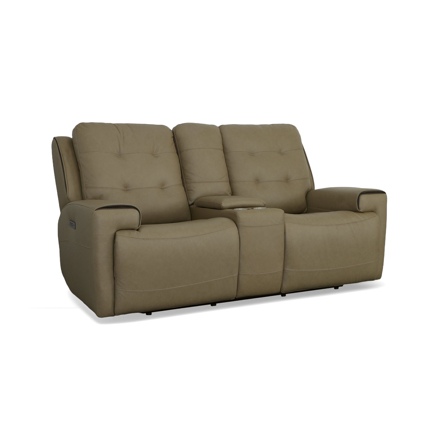 Iris Power Reclining Loveseat with Console & Power Headrests