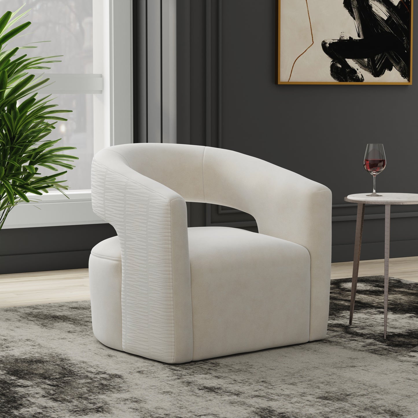 Parker Living Orbit - Elise Natural Open Back Accent Chair